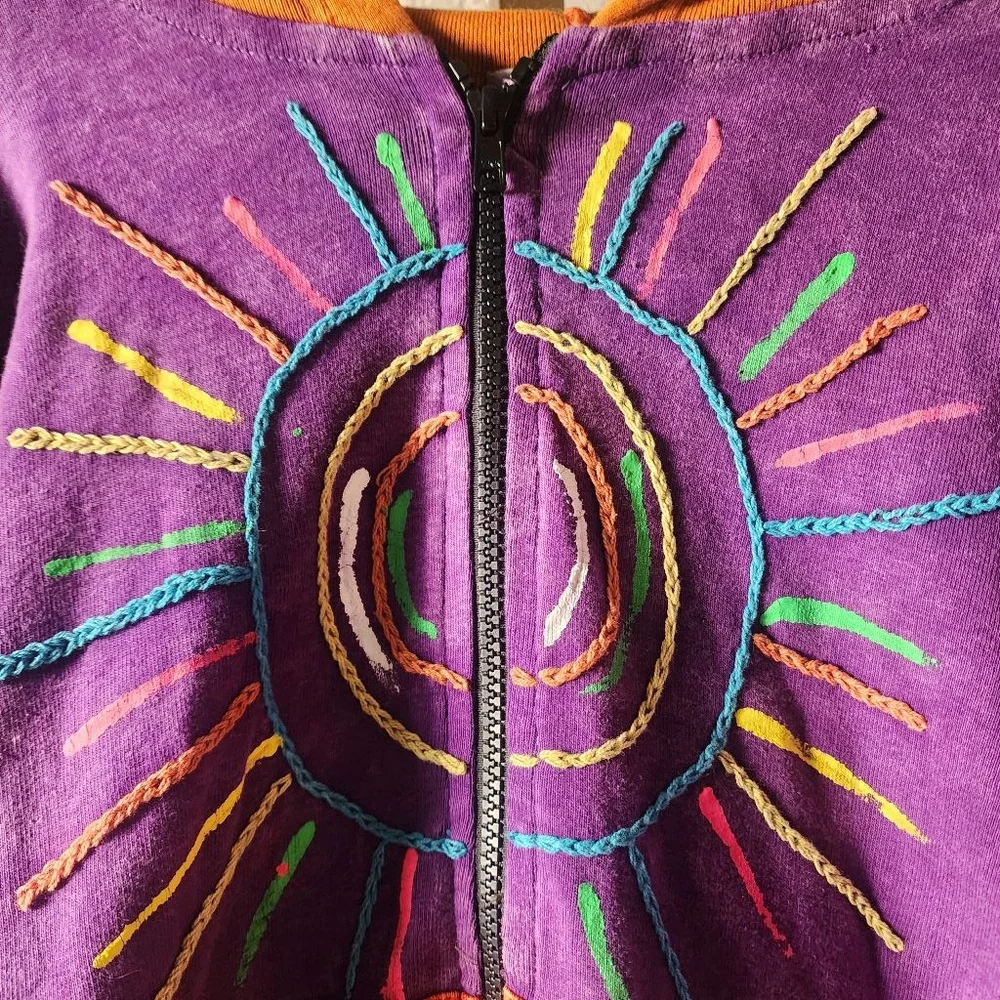 Hippie Bohemian Zip up Sweatshirt - Picture 3 of 7